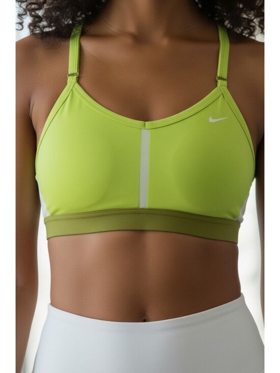 Nike Other - Nike Authentic Womens Size XL Dri-FIT INDY Neon Green White Top Sports Bra NEW